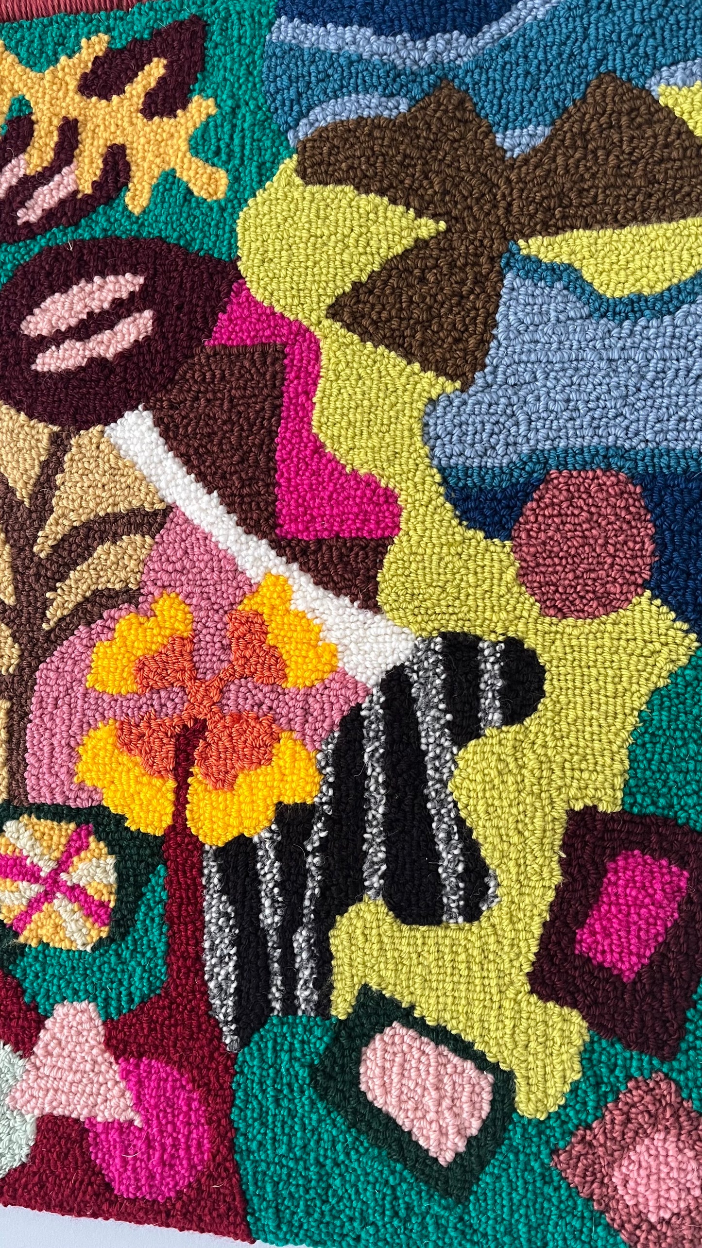 LINES 3 wall rug punch needle