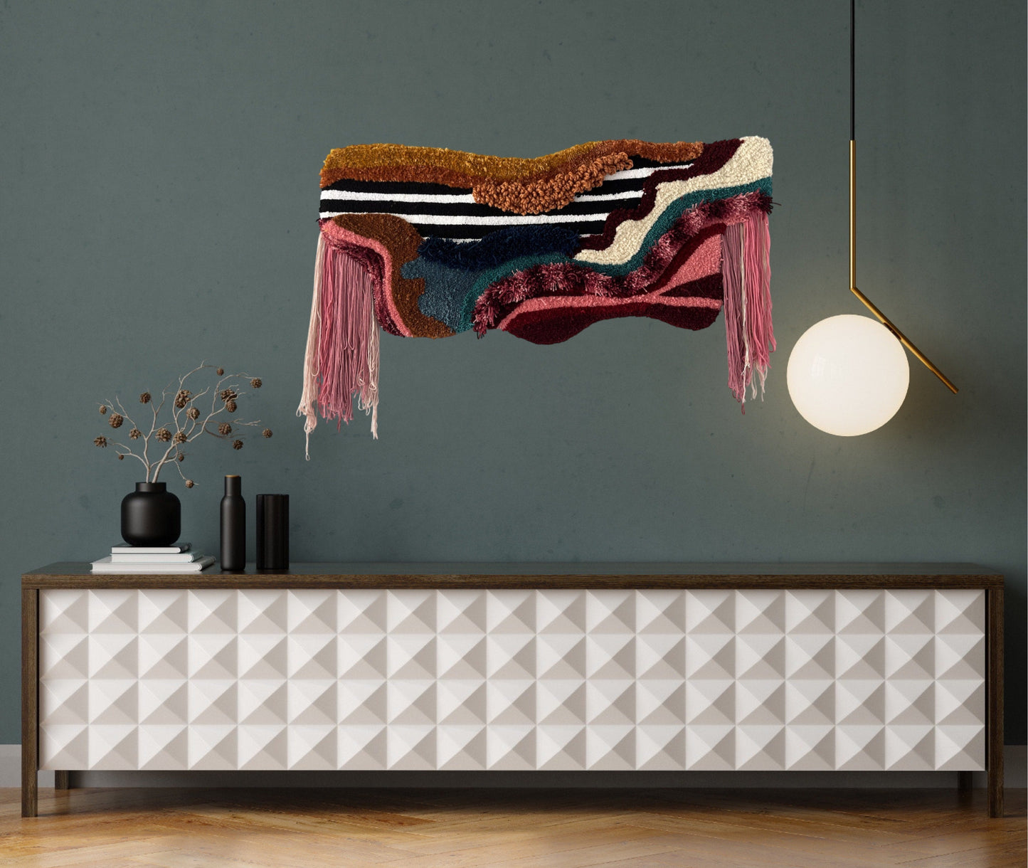 Velvet Waves Wall Rug