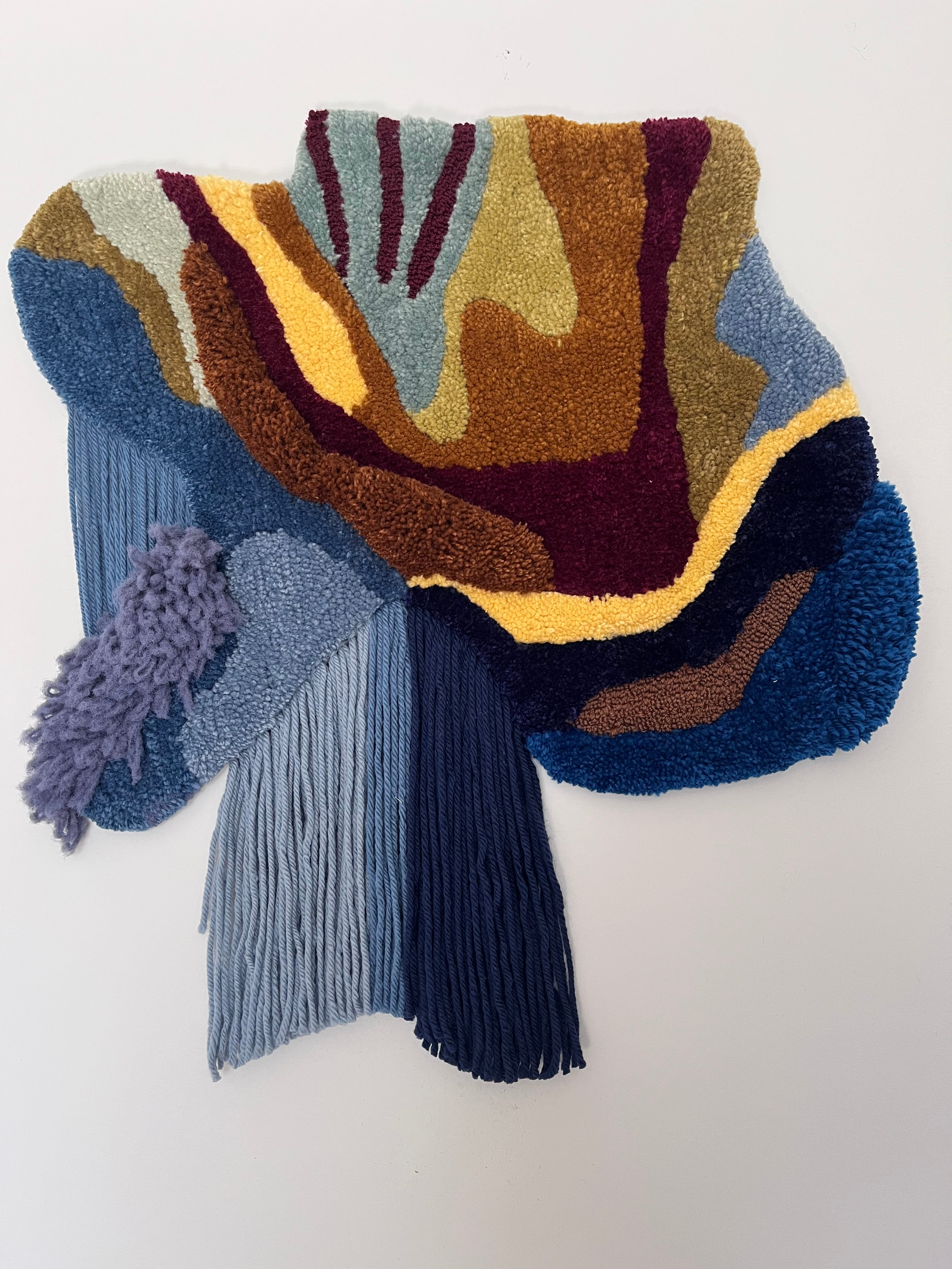 Blue Terrain Wall Rug – Josi Saboia Fiber Artist