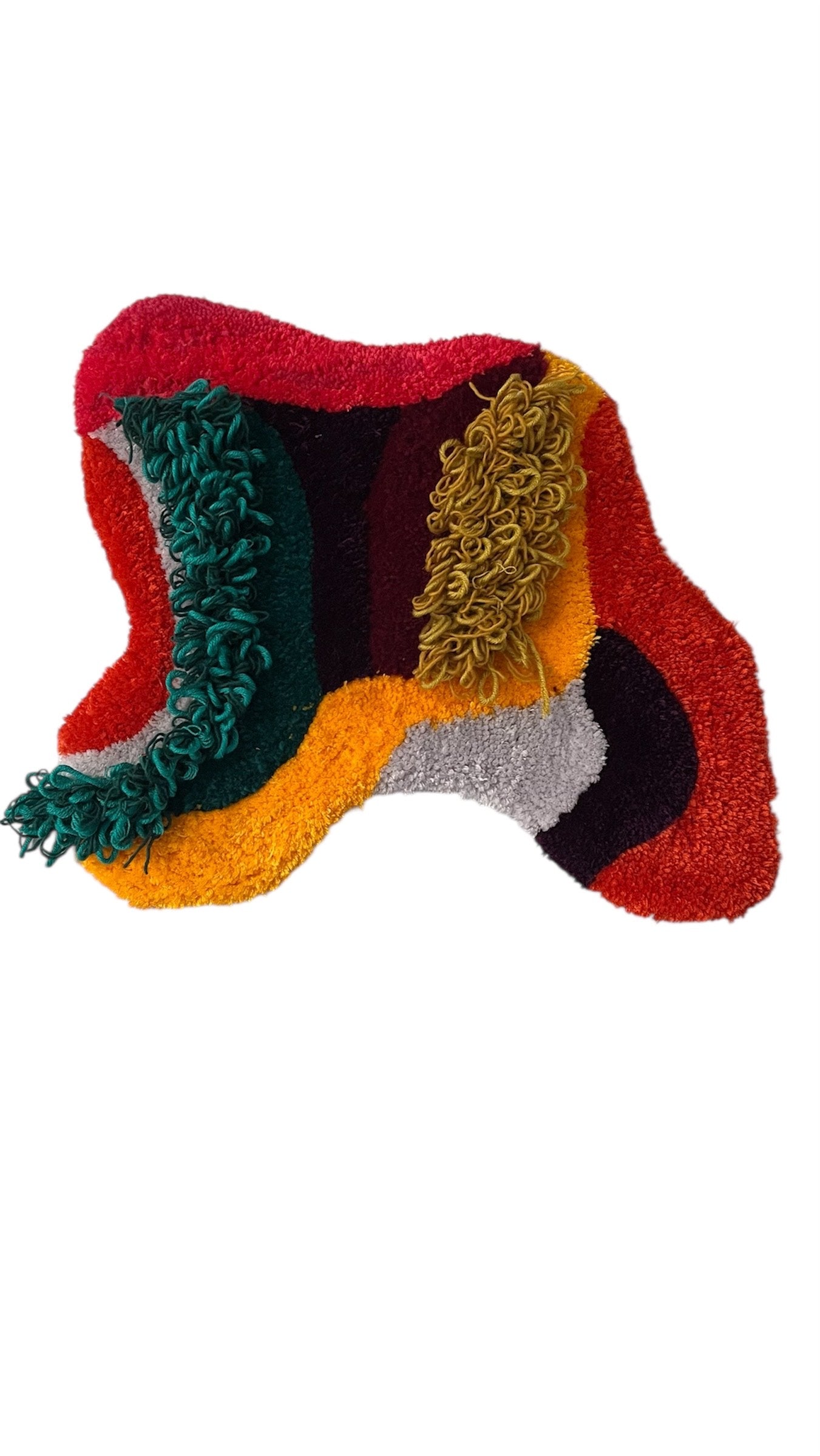 Burst of Color Sculptural Wall Rug