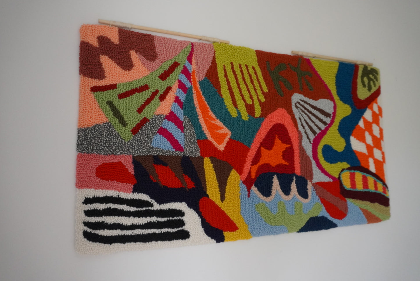 Graffiti stile wall rug