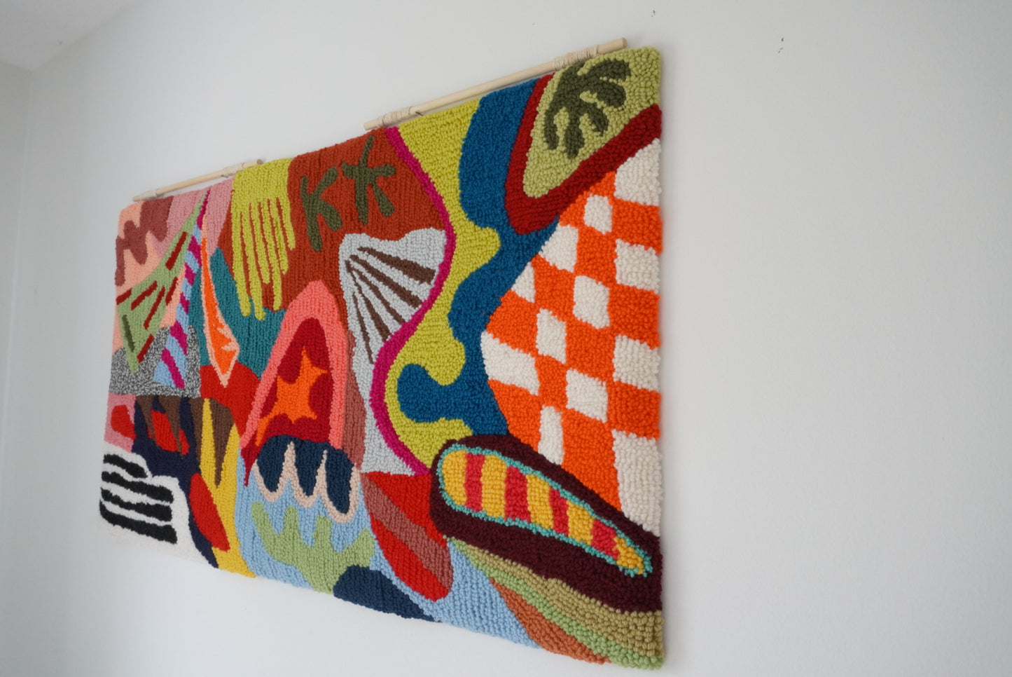 Graffiti stile wall rug