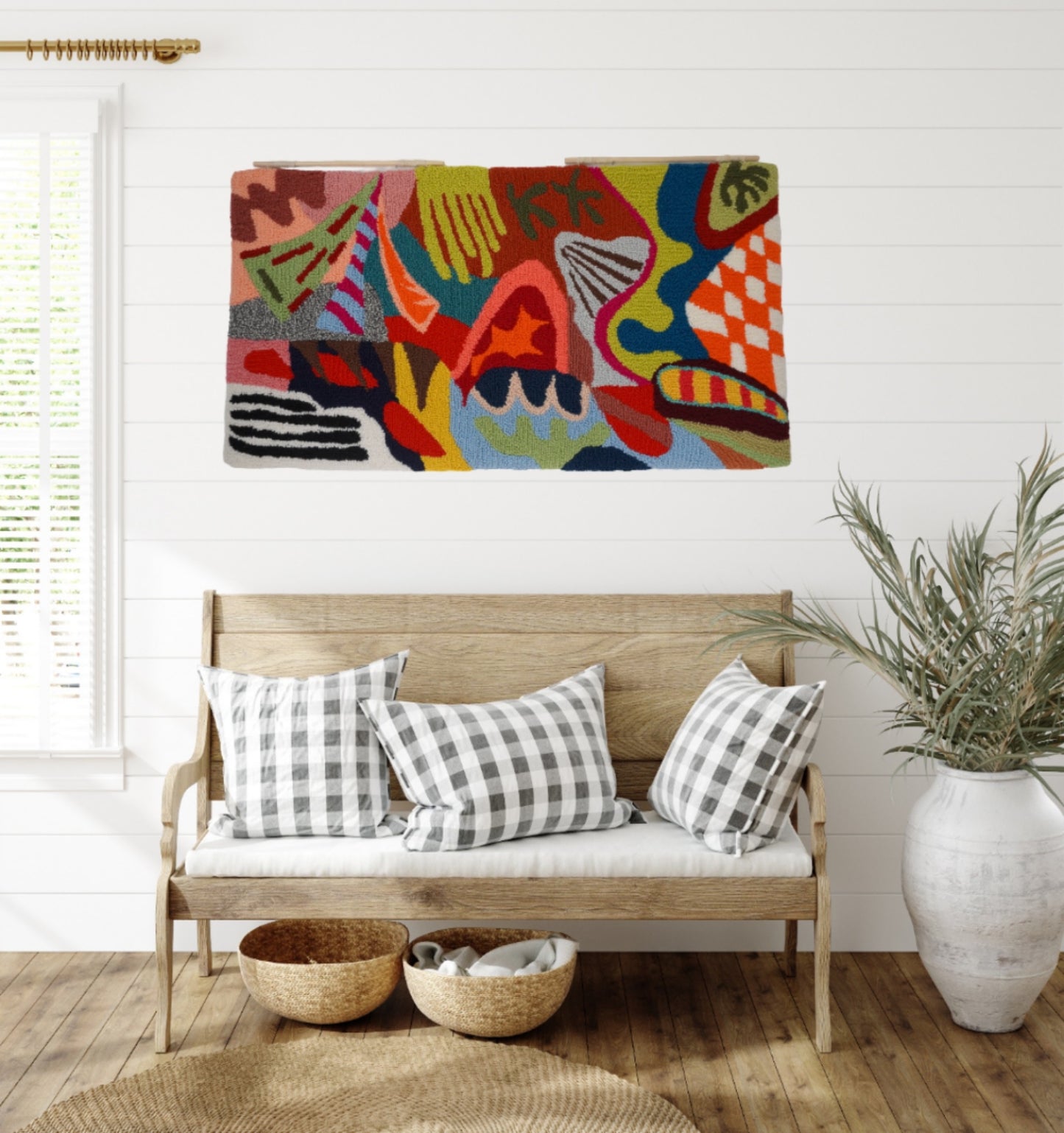 Graffiti stile wall rug
