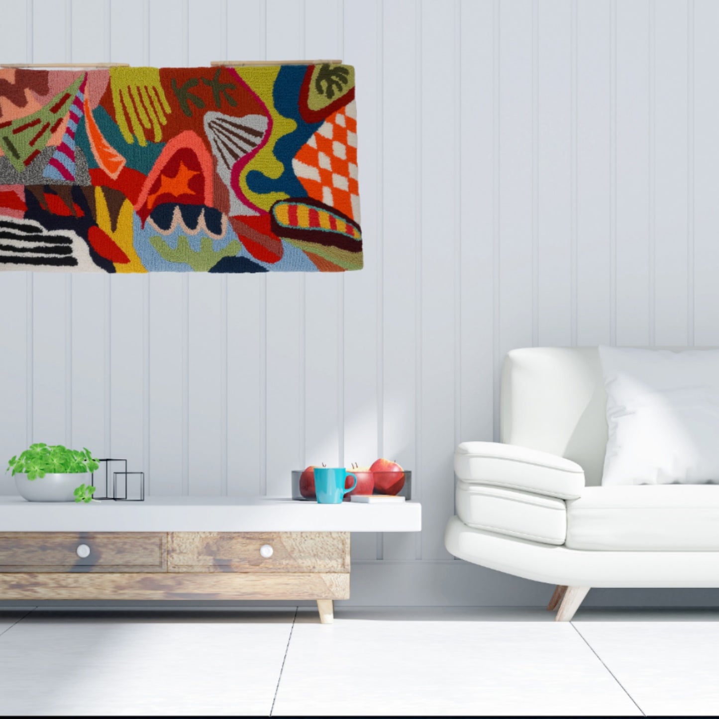 Graffiti stile wall rug