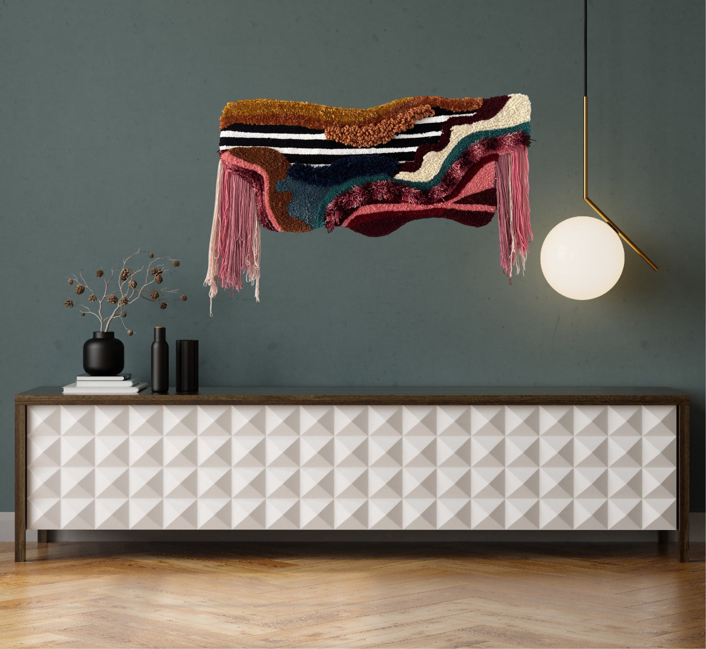 Velvet Waves Wall Rug