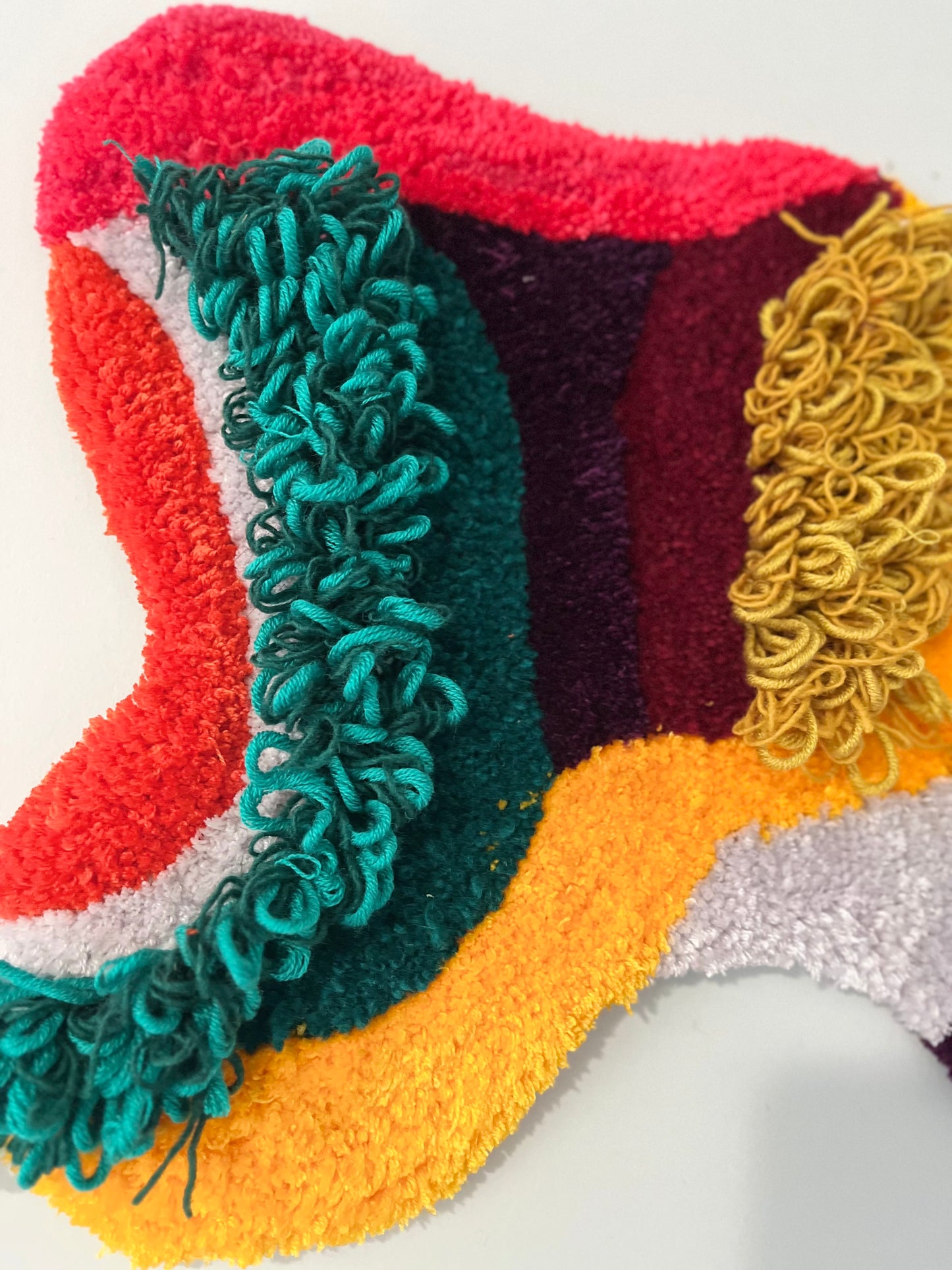 Burst of Color Sculptural Wall Rug