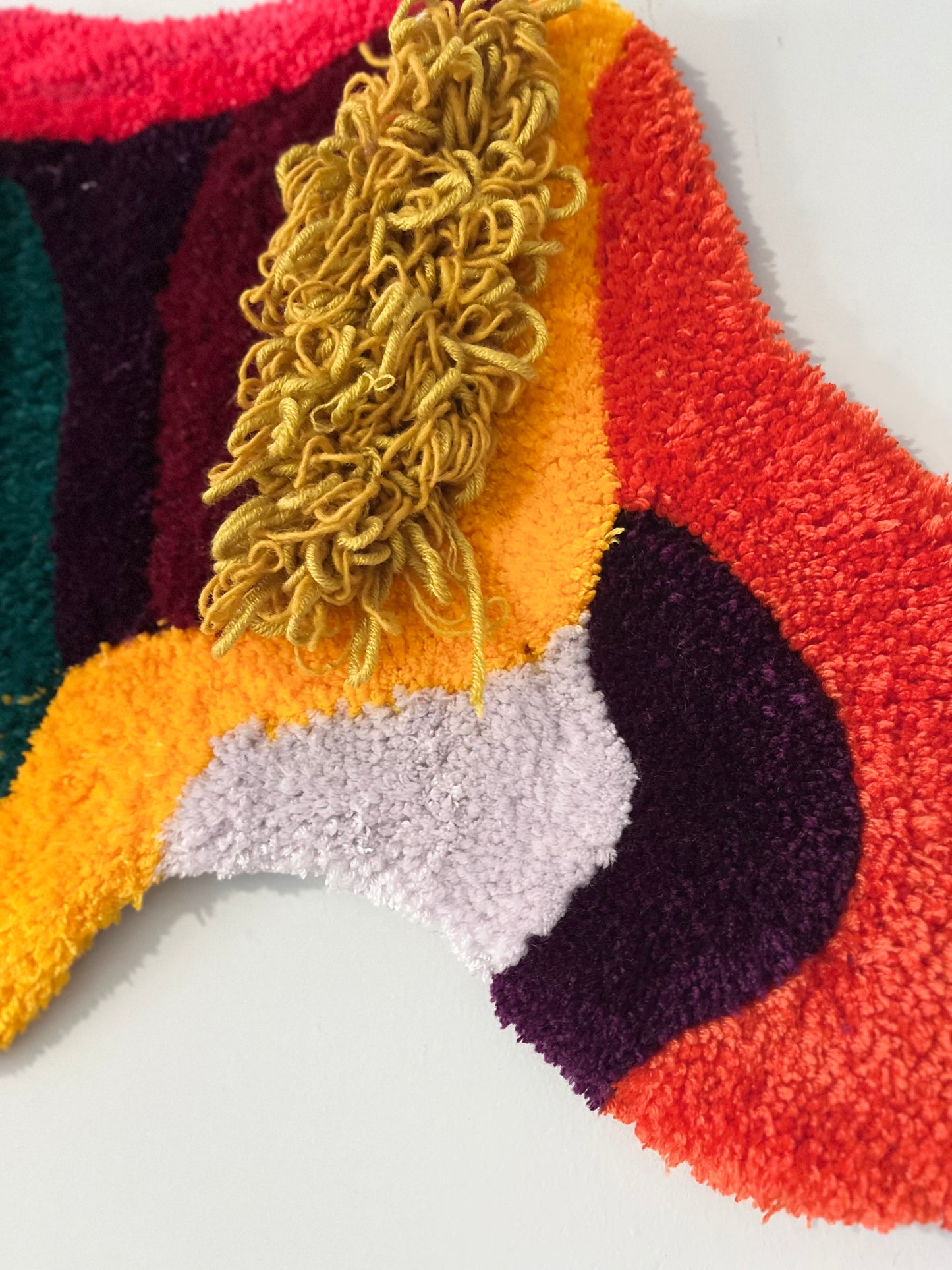 Burst of Color Sculptural Wall Rug