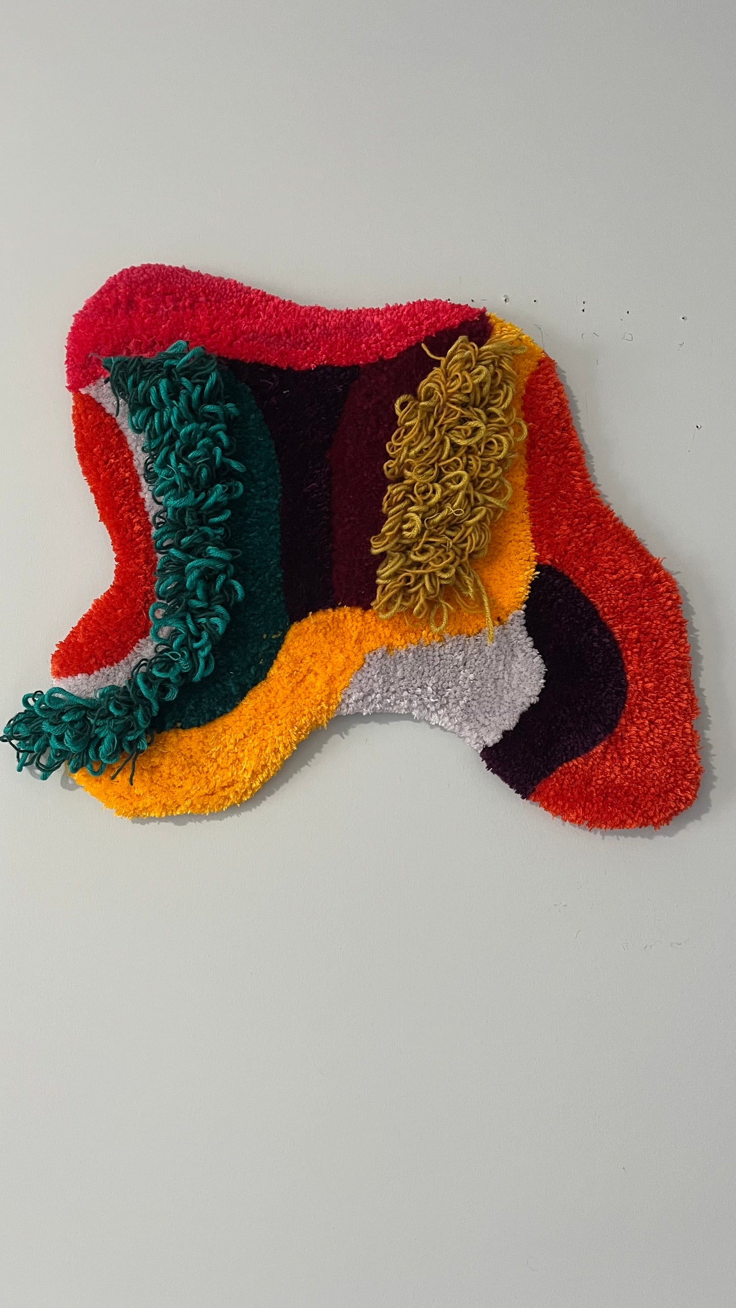 Burst of Color Sculptural Wall Rug