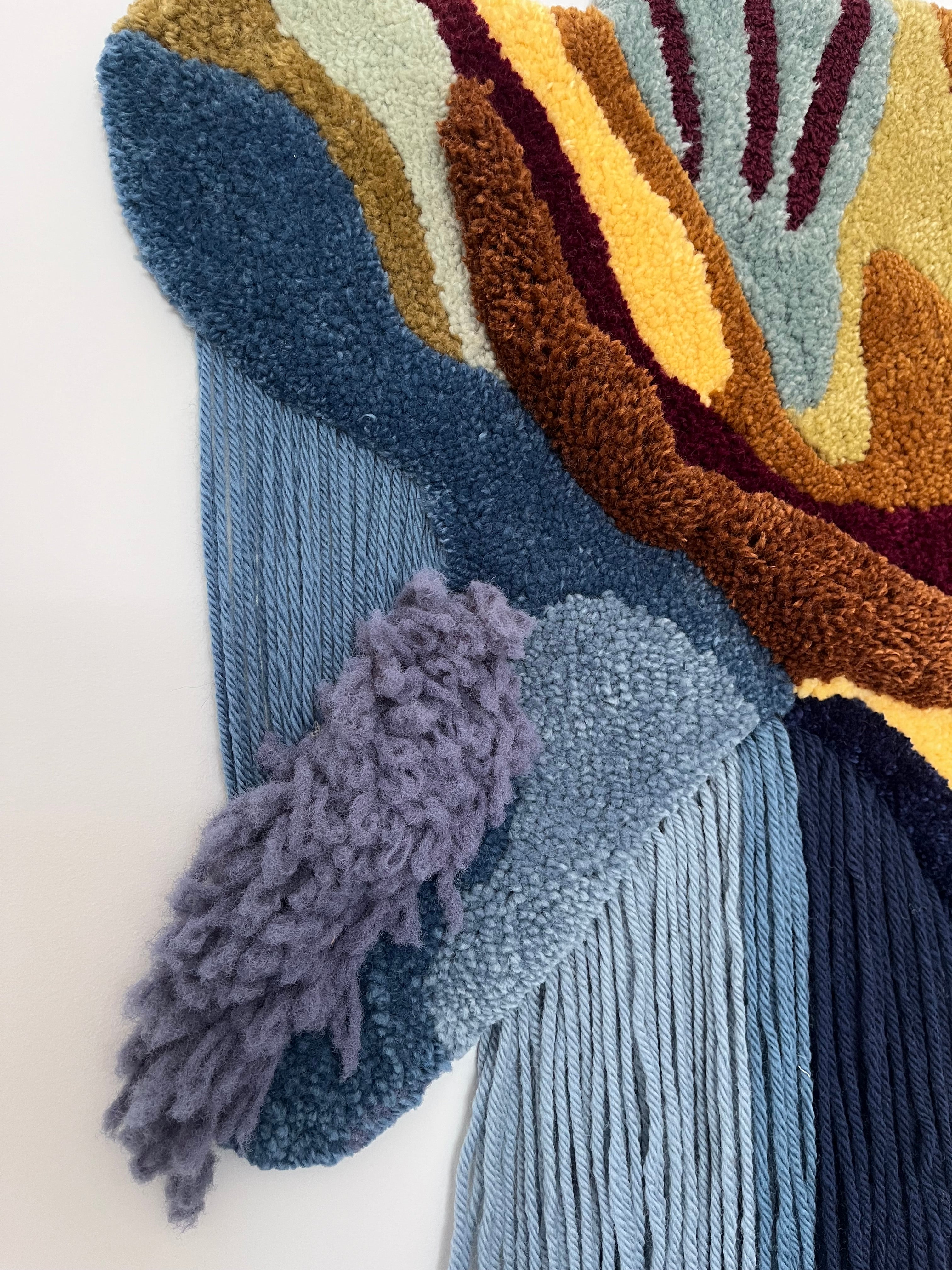 Blue Terrain Wall Rug – Josi Saboia Fiber Artist