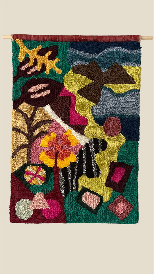 LINES 3 wall rug punch needle
