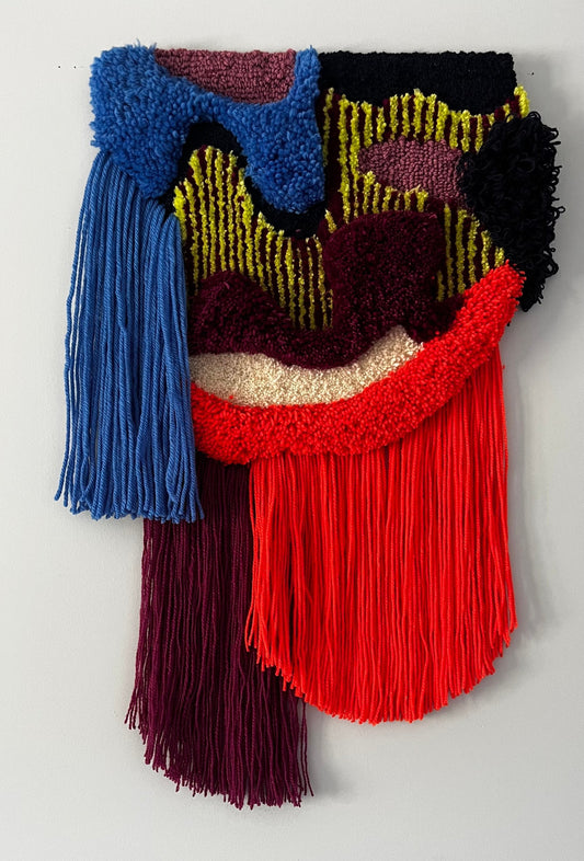 Velvet tufted wall rug