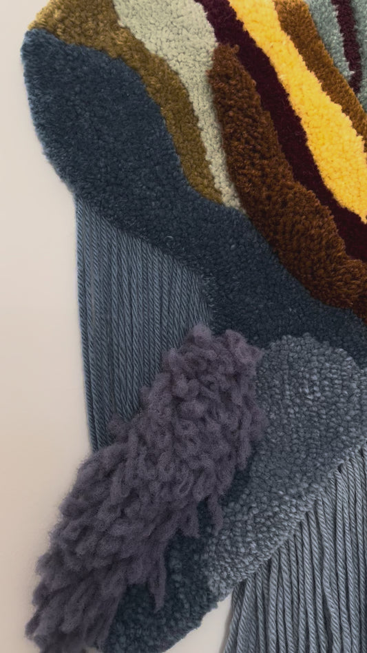 Blue Terrain Wall Rug