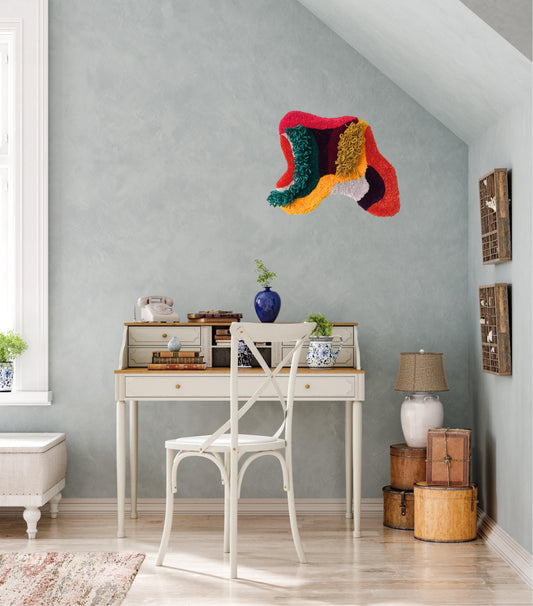 Burst of Color Sculptural Wall Rug