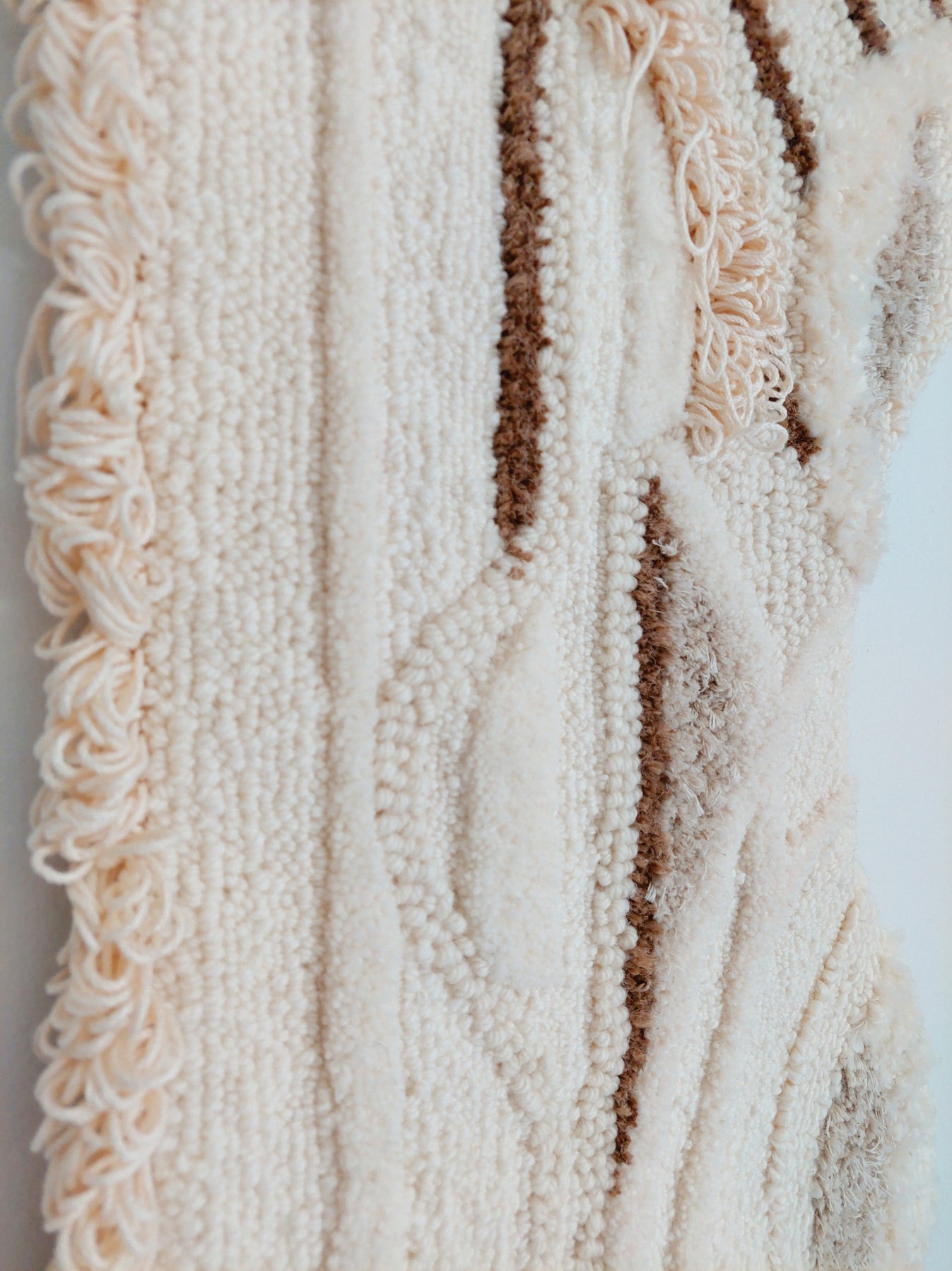 Wall Rug White Leaves
