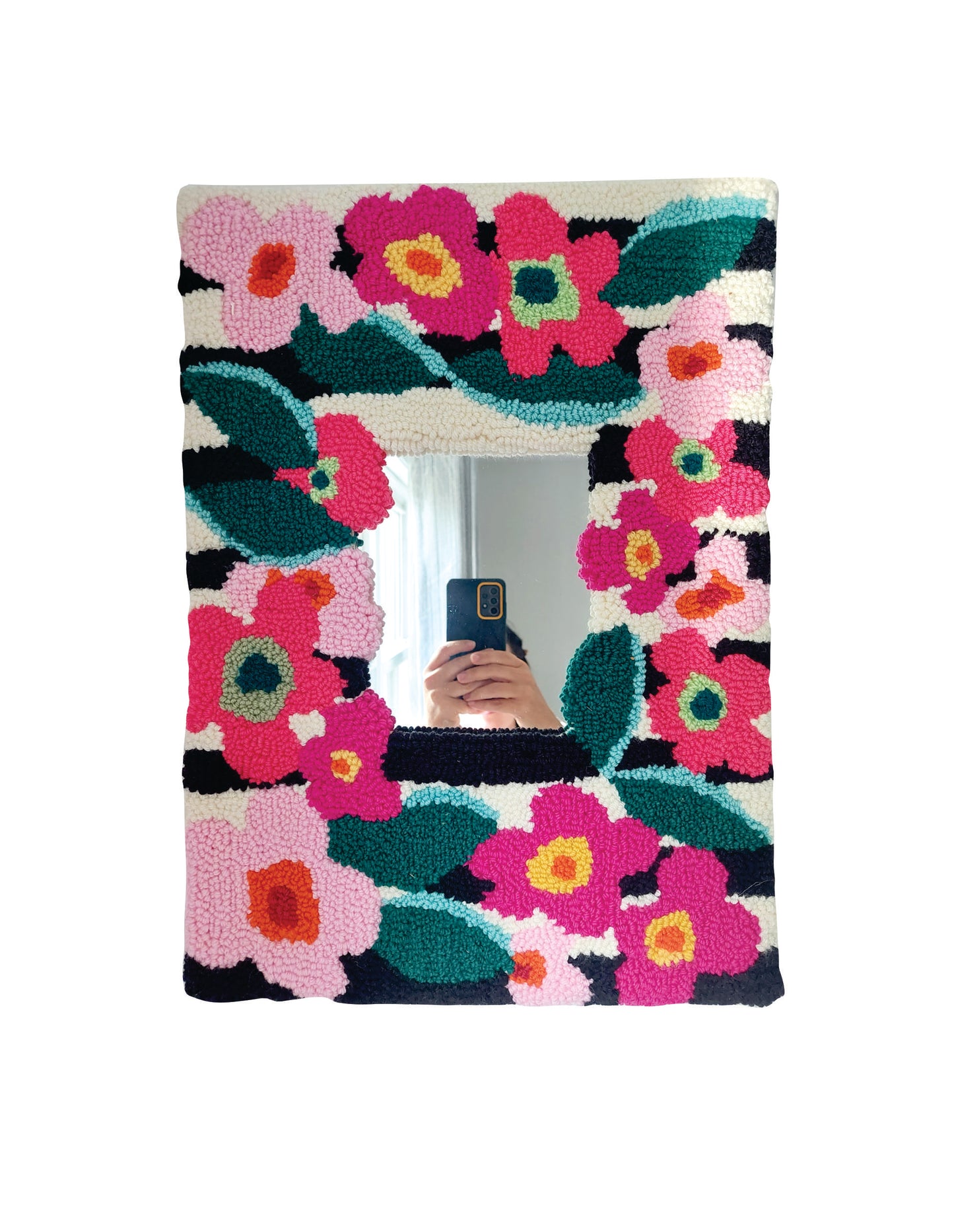 Flowers Punch Needle Mirror