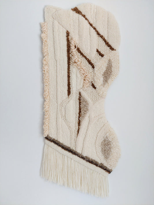 Wall Rug White Leaves